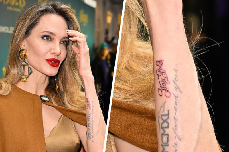 Анджелина Джоли продемонстрировала новую татуировку